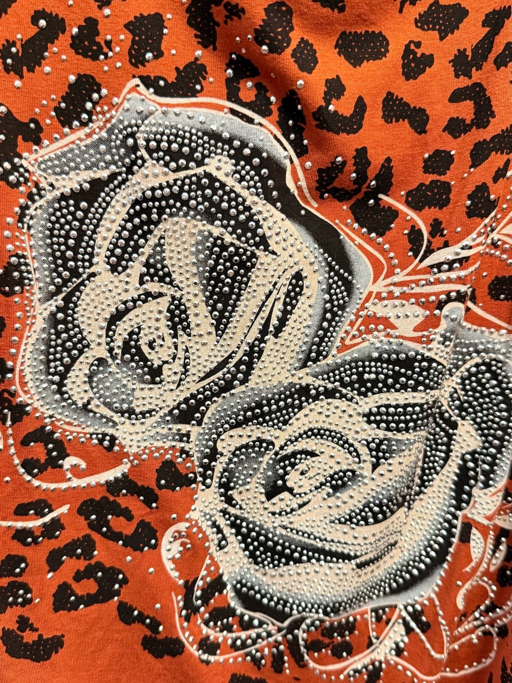 Rust Floral Ruched Batwing Top - Picture 3 of 4